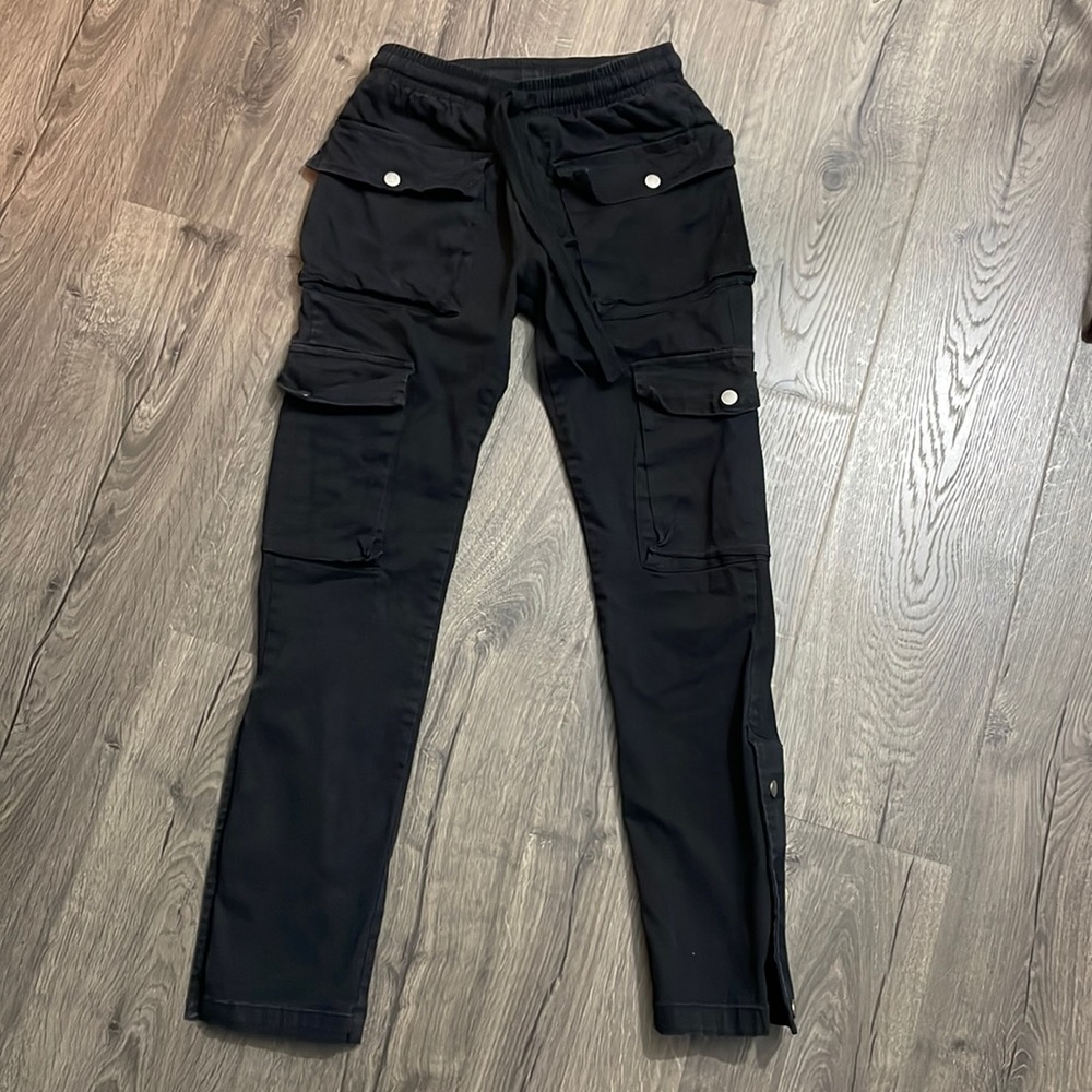 NovaMen Black Cargo pants Size S